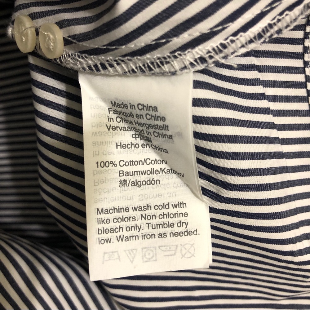 J Crew Striped Waist Tie Shirt Dress - Picture 8 of 8